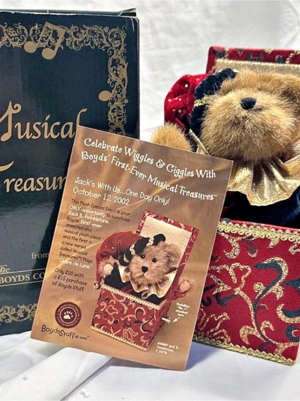 Boyds Jack B. Twinkletune Musical Treasures Bear Music Box
